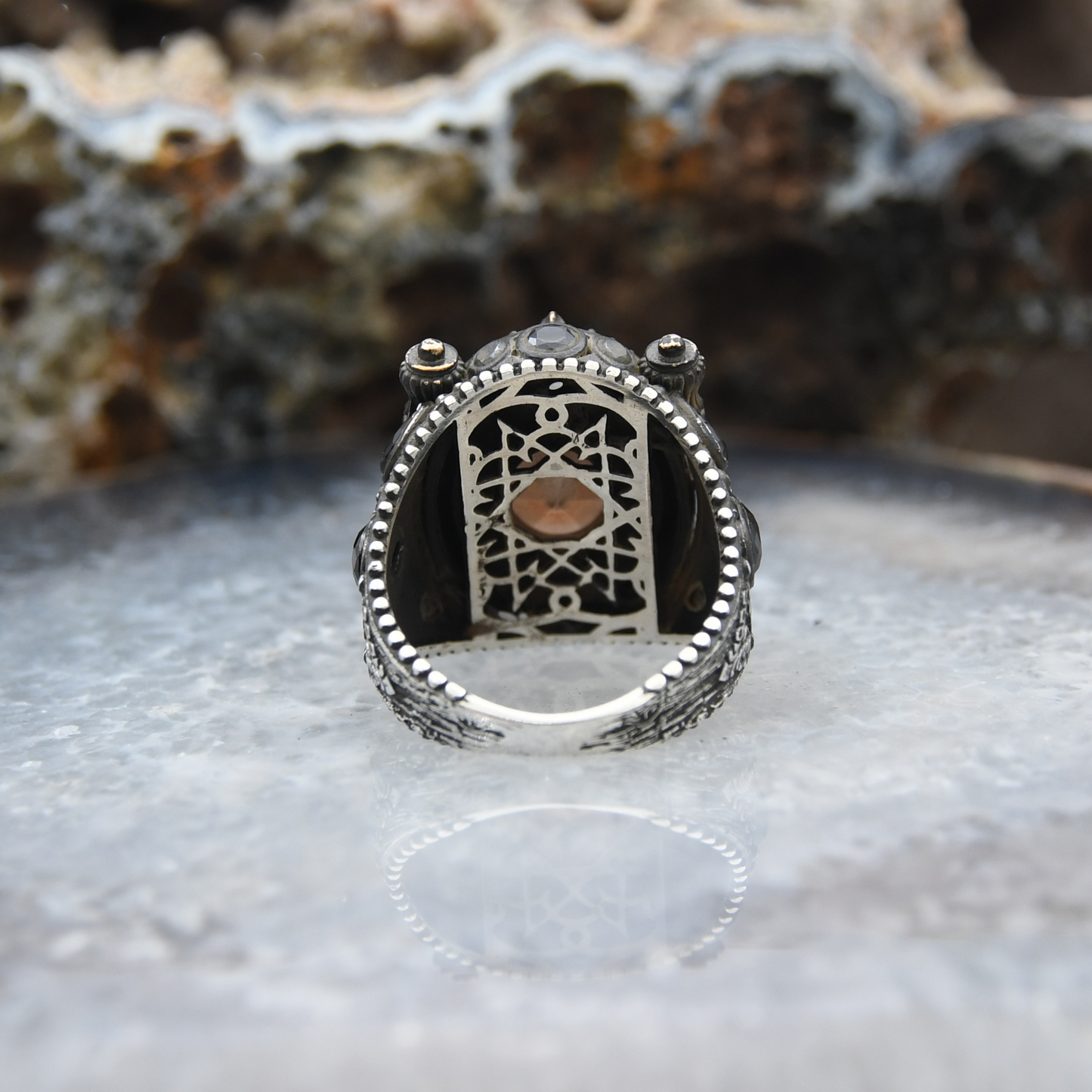 Zultanit Taşlı Erkek Gümüş Yüzük