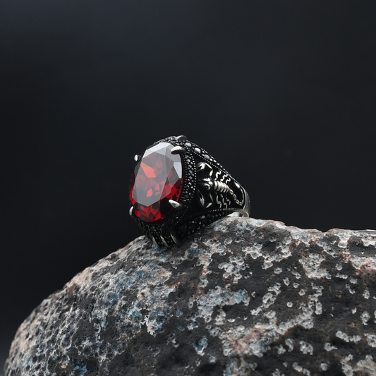 Akrep Figürlü Gümüş Yüzük